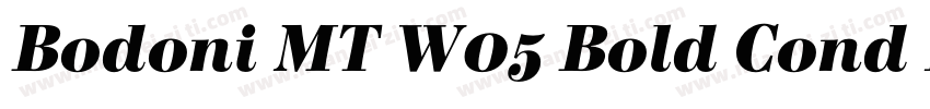 Bodoni MT W05 Bold Cond It字体转换